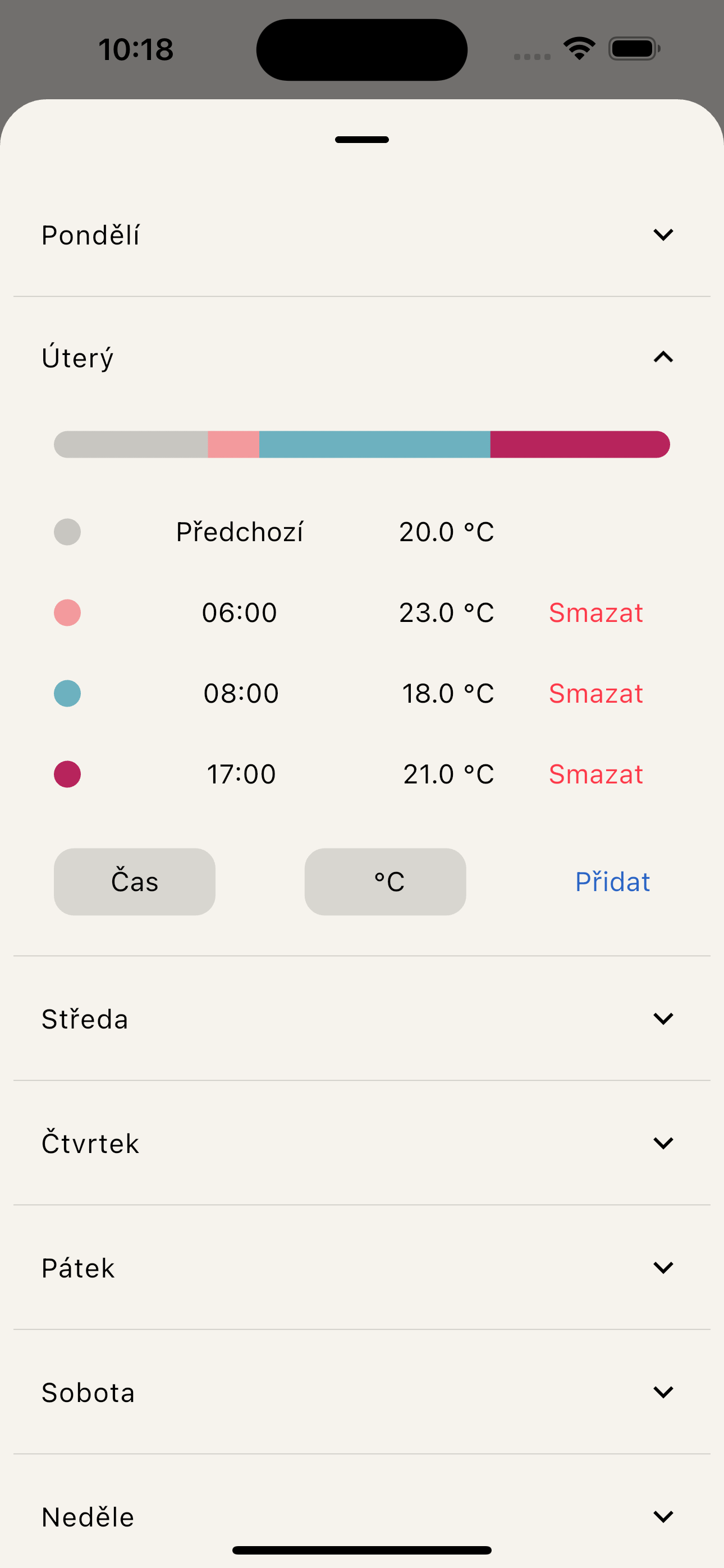 Domov pod palcem – plánování časových režimů