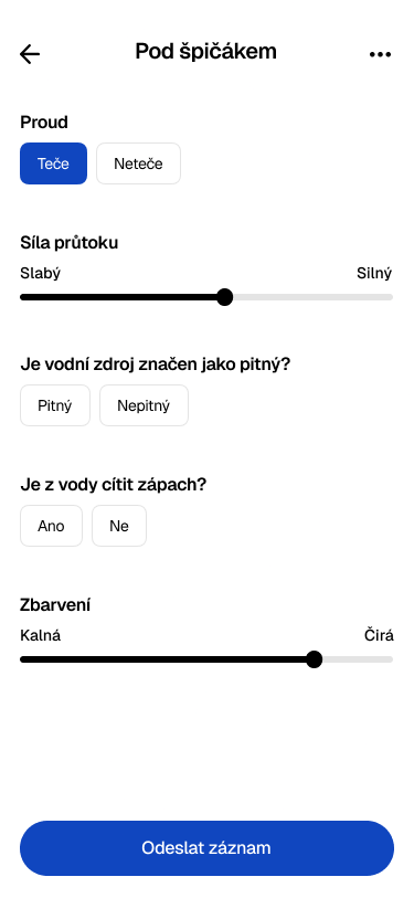 Studánky – rychlé hlášení stavu pramene