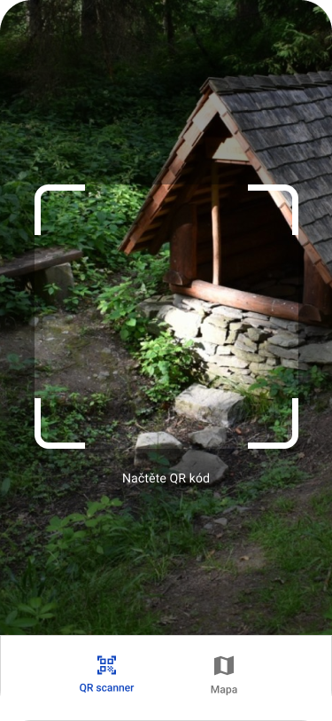 Studánky – skenování QR kódu u studánky